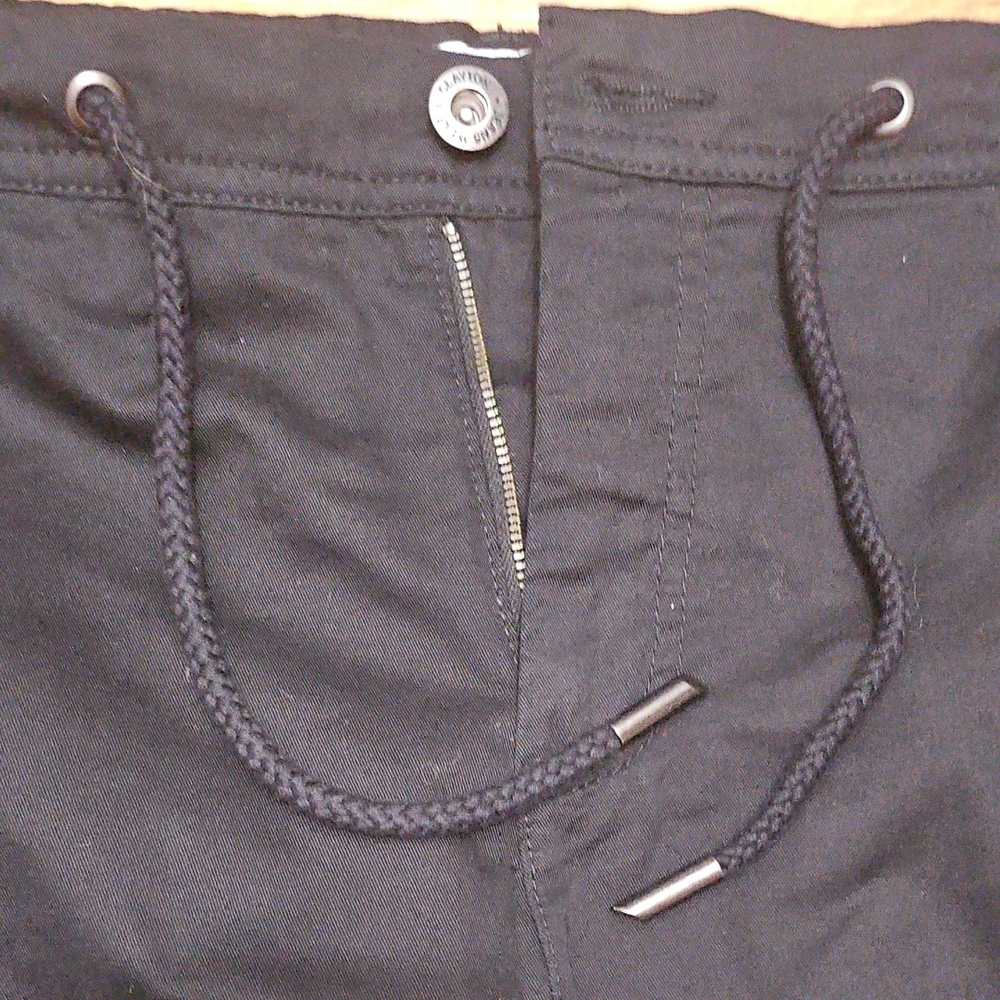 Black Men's Flat Front Shorts